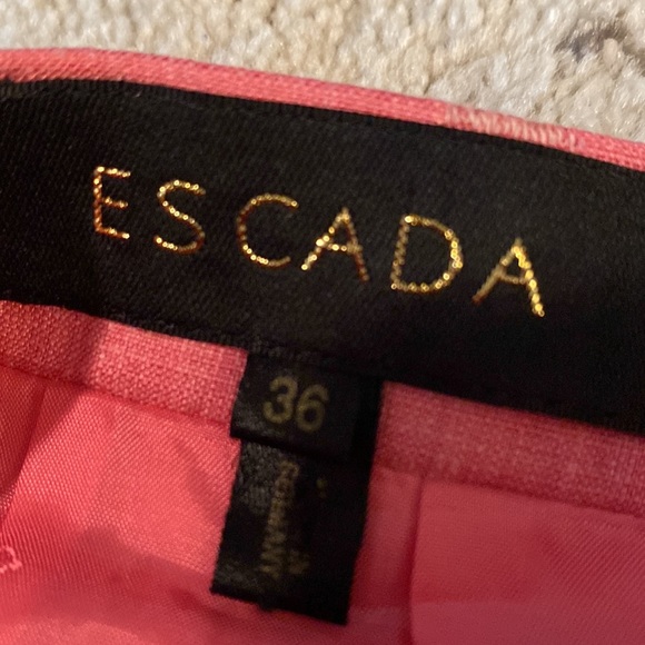 ESCADA linen pink fully lined pencil skirt sz 36 - Picture 3 of 9